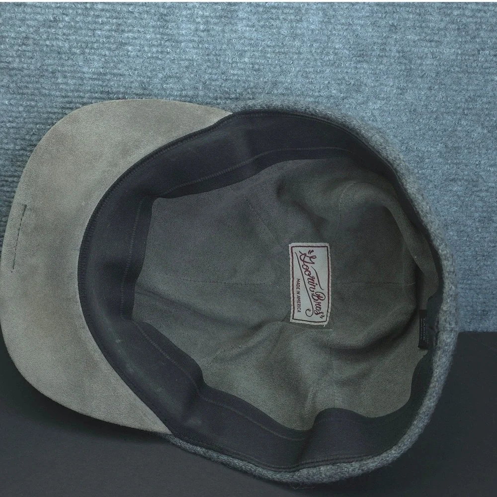 Goorin Bros Hat Cap Flat Ivy Newsboy Mens Grey Wool Blend Made In USA Adult OSFM